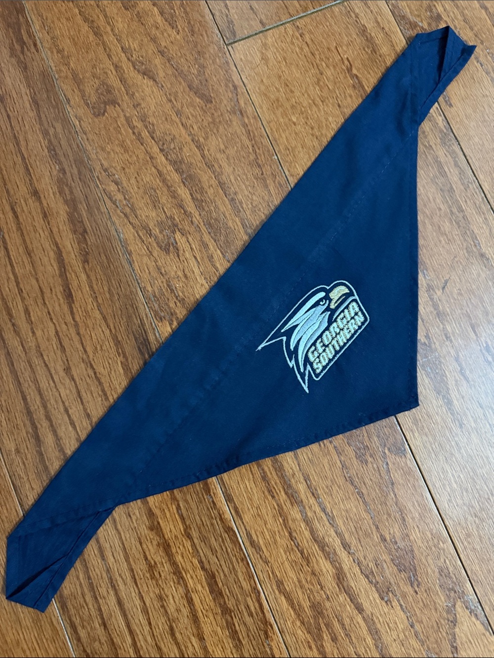 GA Southern Logo 100% cotton Blue Dog Bandanna - used